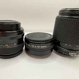 vintage camera lenses lot